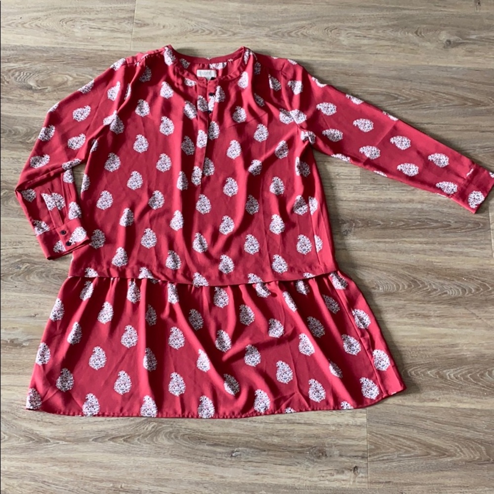 💥CLEARANCE💥 LOFT paisley tunic drop waist dress